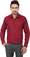 Hancock Men's Solid Formal Maroon Shirt