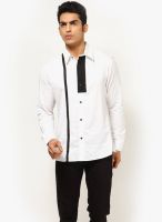 I Know Full Sleeve Solid White Shirt