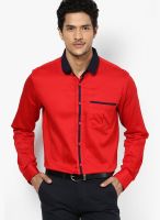 I Know Red Slim Fit Casual Shirt