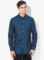 Incult Longline Drop Hem Shirt In Navy