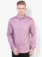 Incult Purple Slim Fit Casual Shirt
