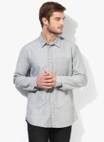 Jack & Jones Blue Solid Casual Shirt