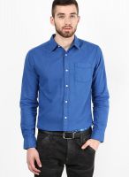 Jack & Jones Blue Linen Slim Fit Casual Shirt