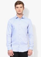 Jack & Jones Blue Printed Slim Fit Casual Shirt