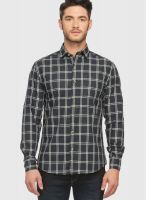 Jogur Blue Check Slim Fit Casual Shirt