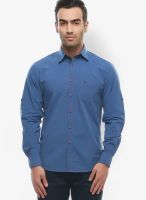 Jogur Solid Blue Casual Shirt
