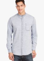 Jogur Solid Light Grey Casual Shirt