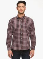 Jogur Wine Check Slim Fit Casual Shirt