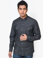 John Players Dark Grey Casual Shirt