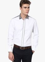 John Players White Slim Fit Casual Shirt