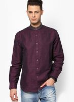 John Players Wine Casual Shirt