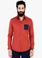Mr Button Solid Rust Shirts