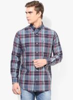 Nautica BLUE CHECKED SLIM FIT CASUAL SHIRT