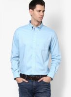 Nautica Blue Regular Fit Casual Shirt