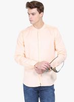 Orange Valley Orange Solid Slim Fit Casual Shirt