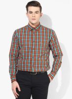 Park Avenue Brown Slim Fit Casual Shirt