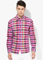 Parx Red Slim Fit Casual Shirt