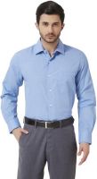 Peter England Men's Solid Formal Blue Shirt