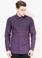 Phosphorus Purple Slim Fit Casual Shirt