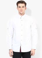 Phosphorus White Slim Fit Casual Shirt