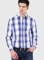 Riot Jeans Blue Check Regular Fit Casual Shirt