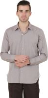 Roar and Growl Men's Solid Formal Brown Shirt