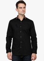 See Designs Black Slim Fit Casual Shirt