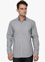 See Designs Grey Slim Fit Casual Shirt