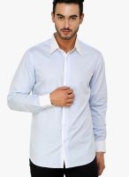 See Designs Light Blue Slim Fit Casual Shirt
