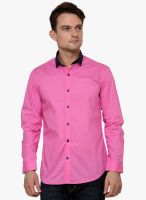 See Designs Pink Slim Fit Casual Shirt