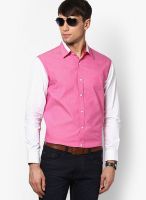 See Designs Solid Pink Casual Shirt