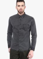 Selected Dark Grey Slim Fit Casual Shirt