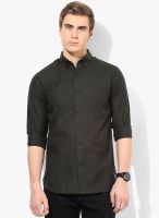 Selected Green Solid Slim Fit Casual Shirt