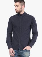 Selected Navy Blue Slim Fit Casual Shirt