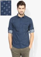 Sf Jeans By Pantaloons Blue Regular Fit Casual Shirt