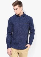 Sf Jeans By Pantaloons Blue Regular Fit Casual Shirt