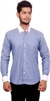 Signore Men's Solid Formal Blue Shirt