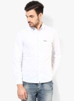 Spykar White Regular Fit Casual Shirt