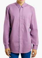 TOPMAN Purple Solid Regular Fit Casual Shirt