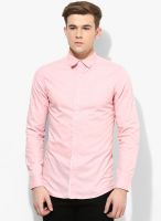 Tagd New York Pink Solid Casual Shirt