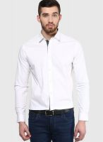 The Design Factory White Slim Fit Casual Shirt