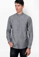 The Indian Garage Co. Black Slim Fit Casual Shirt