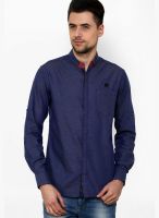 The Indian Garage Co. Blue Slim Fit Casual Shirt