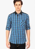 The Indian Garage Co. Checks Blue Casual Shirt