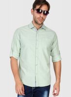 The Indian Garage Co. Green Slim Fit Casual Shirt