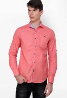 The Indian Garage Co. Pink Slim Fit Casual Shirt