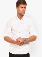 The Indian Garage Co. Printed Off White Casual Shirt