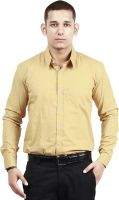 Trendster Men's Solid Formal Beige Shirt