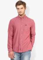 U.S. Polo Assn. Red Solid Regular Fit Casual Shirt