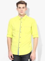 United Colors of Benetton Green Regular Fit Casual Shirt